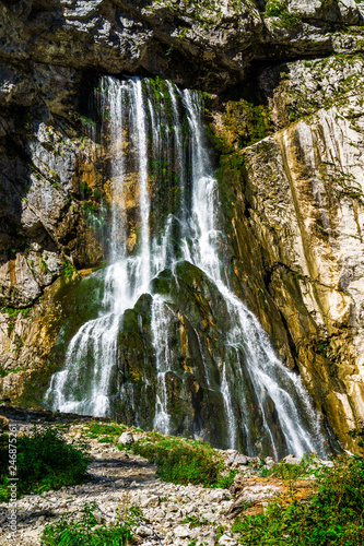 The Gega waterfall. The most famous and largest waterfall in Abkhazia.