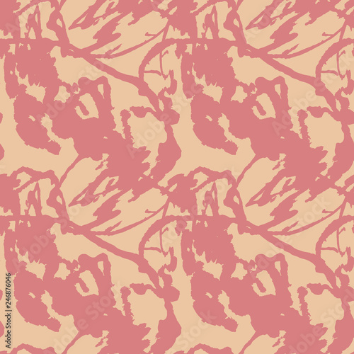 Glamour UFO camouflage in different tones of nude beige and pink colors. Seamless dusty rose camo pattern.