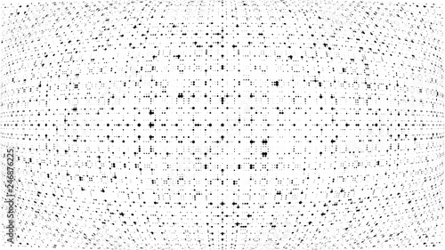 Abstract dots background. Dots pattern. Monochrome grunge dirt texture. Halftone Pop Art. Comic. Geometric small dots, wave 3d vector pattern. Template for presentation, business cards, report, fabric