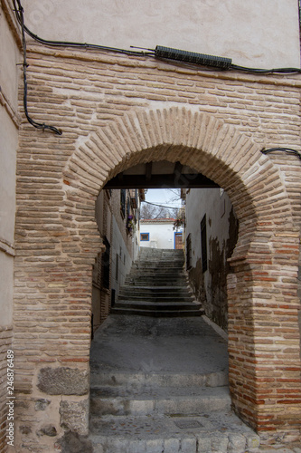  view of the Arquillo del Judio in the monumental city of Toledo