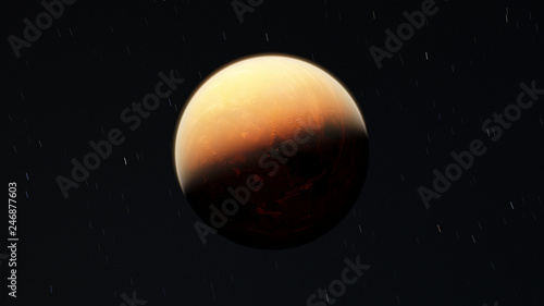 Exoplanet fire planet 3D illustration (Elements of this image furnished by NASA) © Инна Архипова