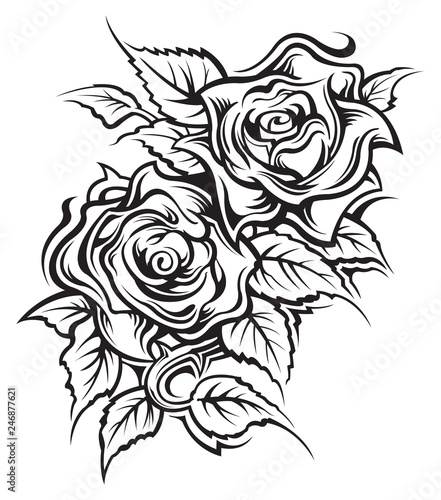 Rose tattoo design