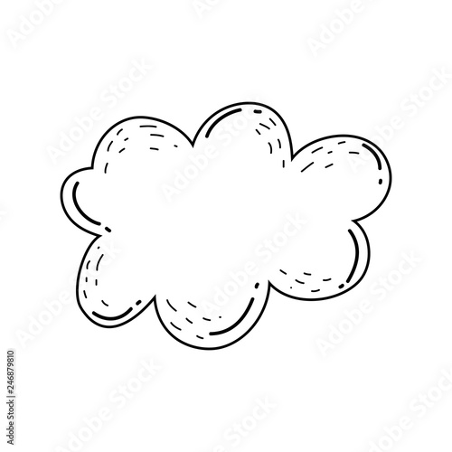cute fairytale cloud icon