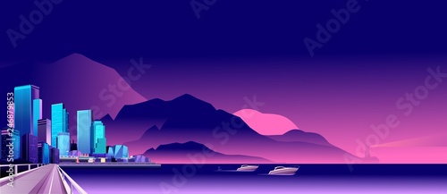Abstract night city