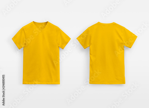 Juice Basic V-Neck T-Shirt Man unbranded yellow