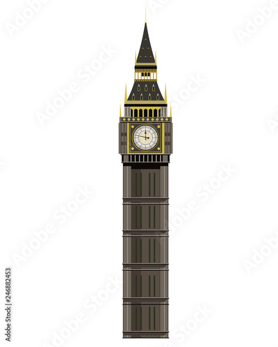 Big Ben - tall clock tower in London - symbol of Britain