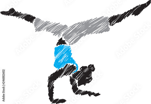 woman yoga posture 2 illustration