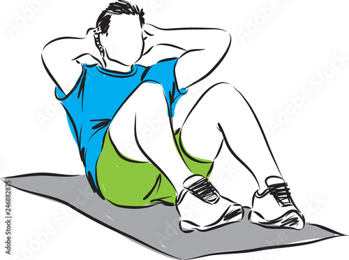 man workout illustration