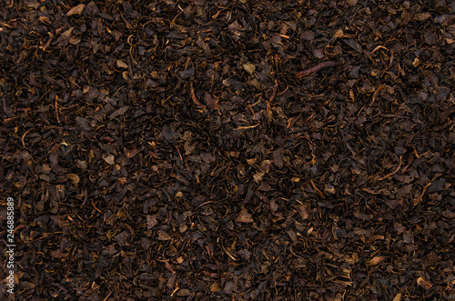 Black leaf tea background.