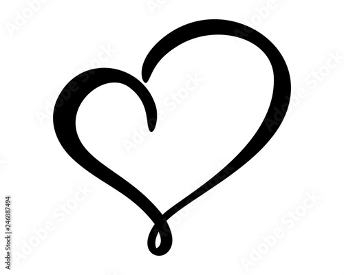 Tela Calligraphic love heart sign
