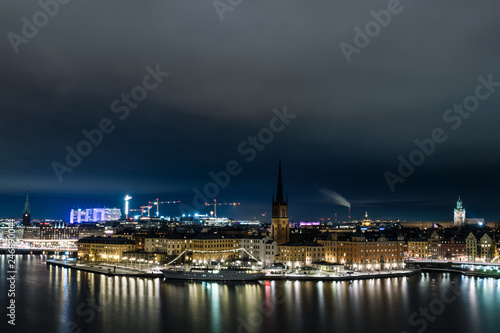 night view of stockholm city