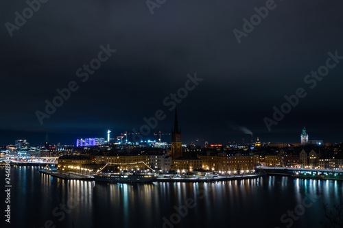 riddarholmen in stockholm at night © Per