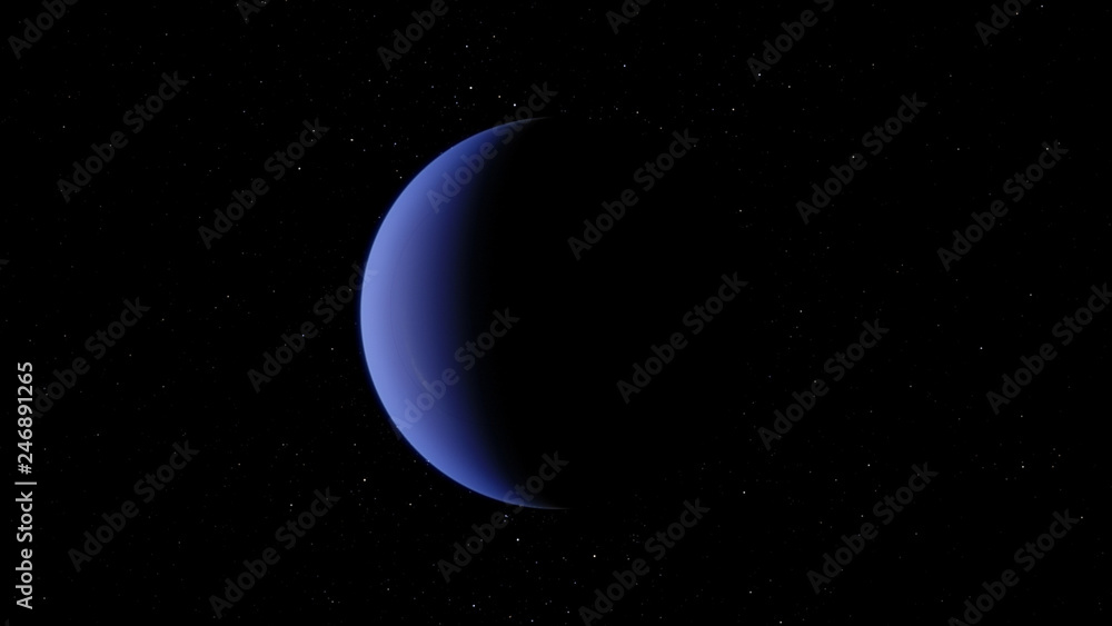 Fototapeta premium solar system series: Neptune with stars in the background. Elements of this image furnished by NASA.