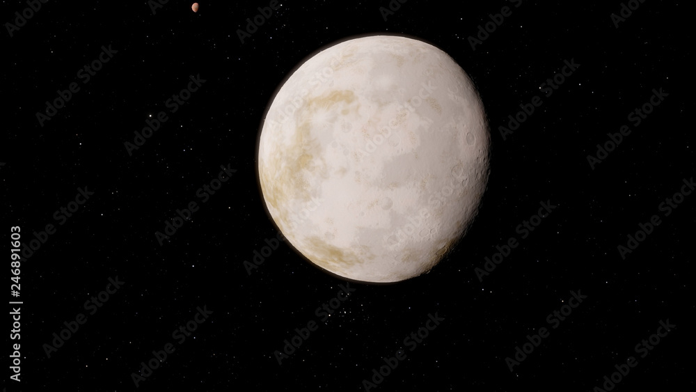 Fantastic Ice Exoplanet or Pluto 3D illustration (Elements of this image furnished by NASA) Fantastic Ice Exoplanet or Pluto 3D illustration (Elements of this image furnished by NASA)