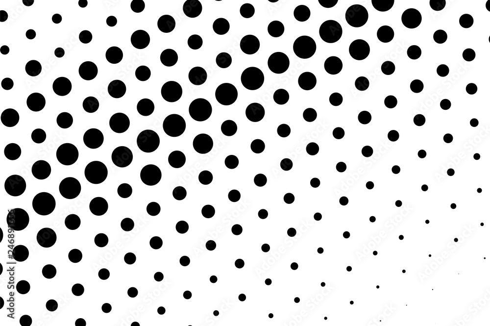 Black on white abstract halftone texture. Oversized dotted ornament. Contrast dotwork pattern. Black on white abstract halftone texture. Oversized dotted ornament. Contrast dotwork pattern.