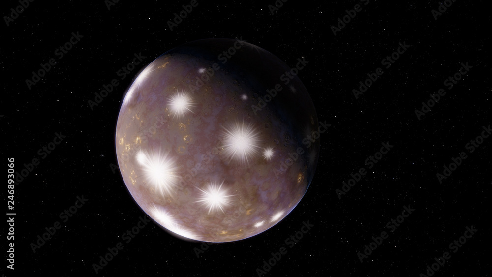 Brown Gray ice exoplanet 3D illustration (Elements of this image furnished by NASA) Brown Gray ice exoplanet 3D illustration (Elements of this image furnished by NASA)