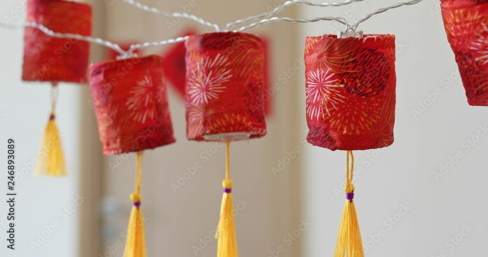 Red lantern for chinese new year at home Red lantern for chinese new year at home