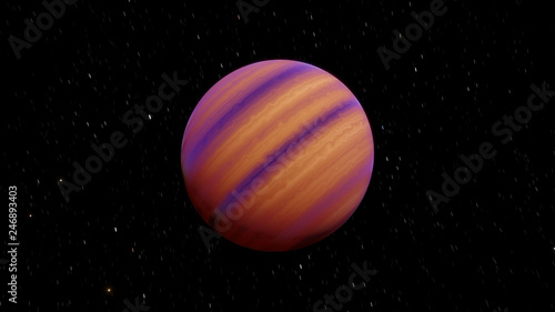 Exoplanet gas giant hot Jupiter or brown dwarf 3D illustration (Elements of this image furnished by NASA)