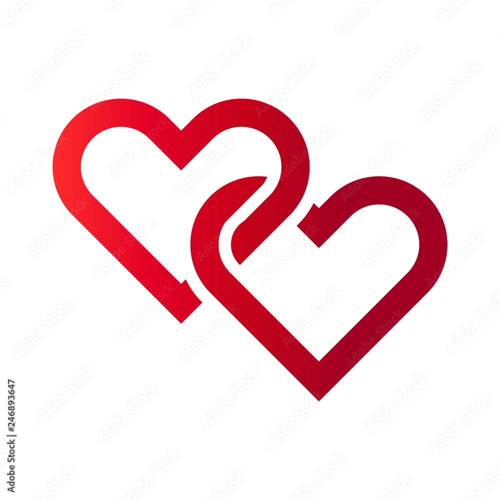 vector icon of read heart on white bgackground