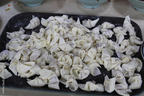 dumplings in a pan