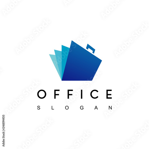 Open Office Bag Document Logo Design Vector