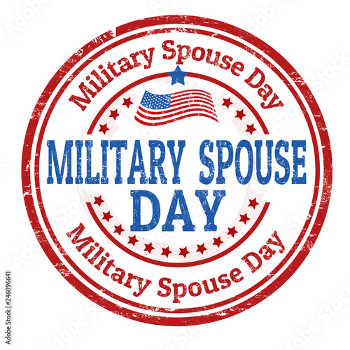 Military spouse day sign or stamp
