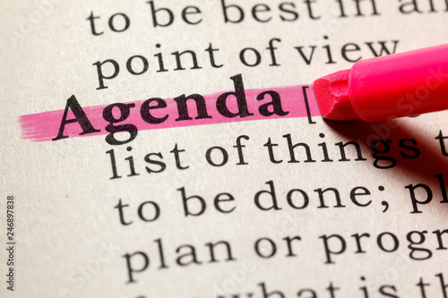 definition of agenda