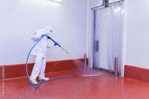 The meat cutting room