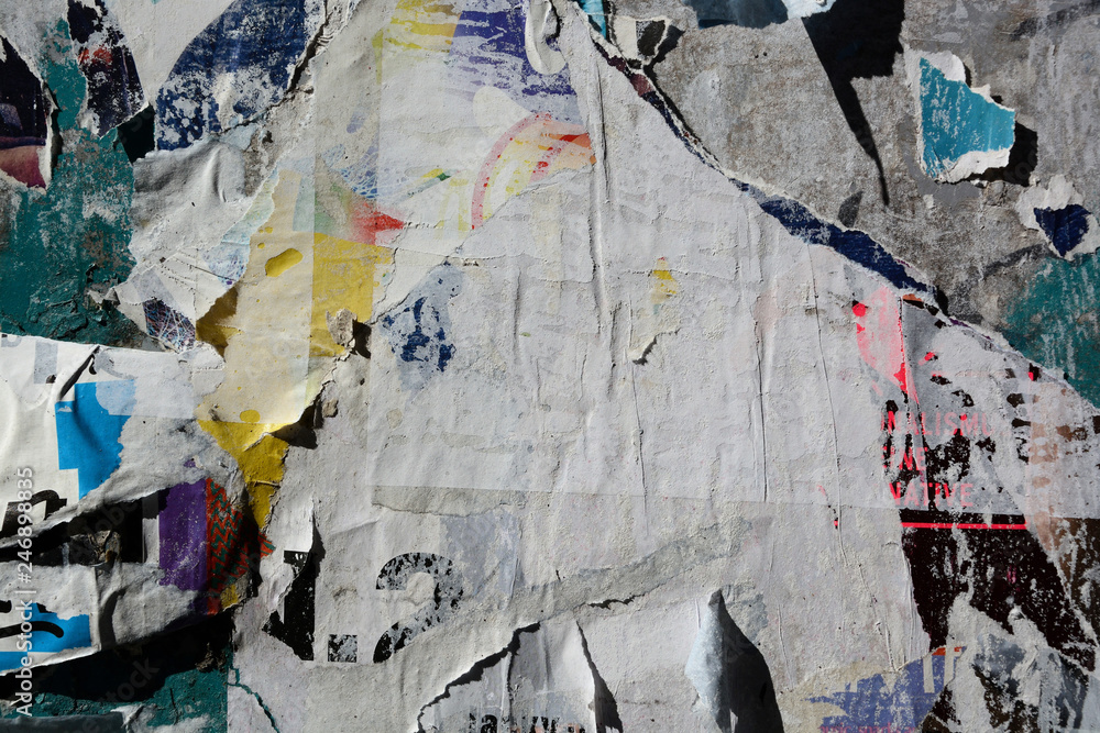Fototapeta premium Abstract torn posters