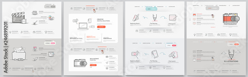 Business website template elements collection.
