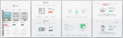 Business website template elements collection.