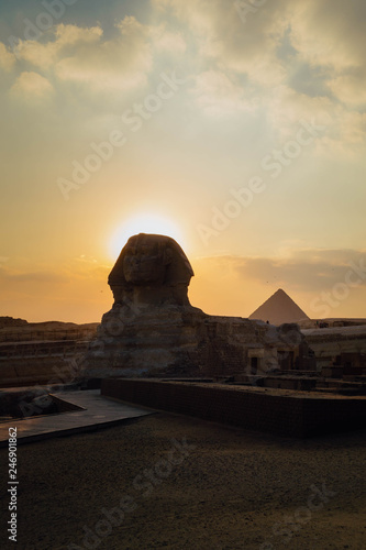 sphinx at sunset