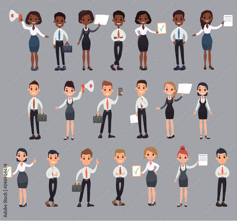 Girl man office documents briefcase tie formal wear suit business worker Girl man office documents briefcase tie formal wear suit business worker