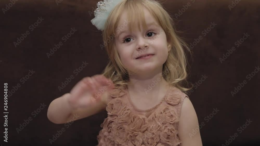 Happy three years old girl. Cute blonde child. Brown eyes. Cute girl smiling. Pretty little child, 3-4 year old blonde girl. Make faces Happy three years old girl. Cute blonde child. Brown eyes. Cute girl smiling. Pretty little child, 3-4 year old blonde girl. Make faces