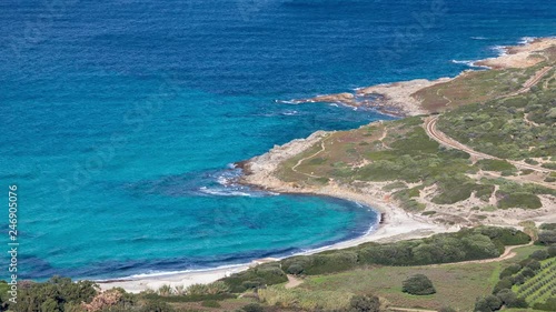 Corsica beach timelapse closeup