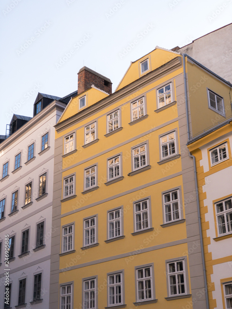 Colorful houses in Vienna