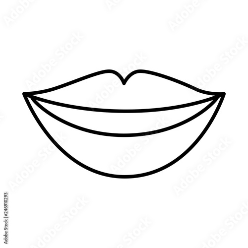 sensuality lips woman icon