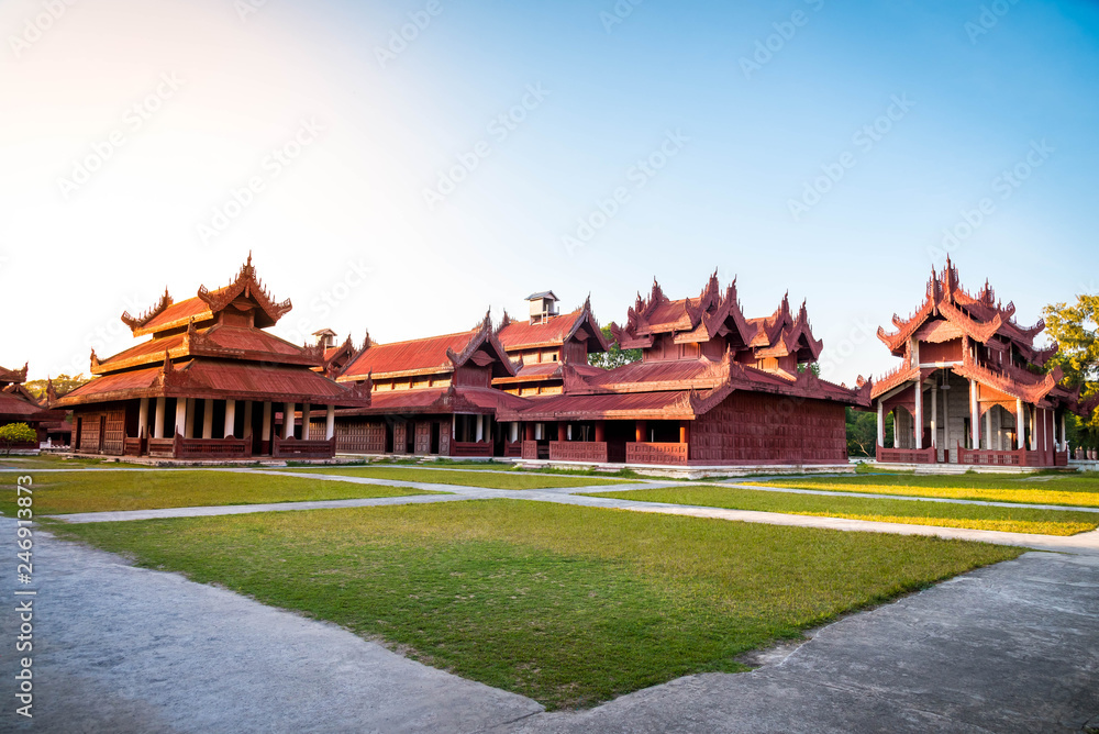 The Mandalay Palace located in Mandalay, Myanmar is the last royal palace of the last Burmese monarchy .Mandalay Palace is a primary symbol of Mandalay and a major tourist destination.