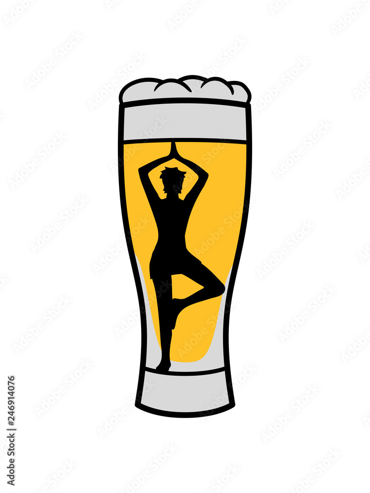 Ilustrace „bier glas alkohol party saufen trinken durst feiern spaß  oktoberfest yoga übung meditation haltung training fitness silhouette frau  weiblich konzentration gesund entspannung clipart design“ ze služby Stock |  Adobe Stock