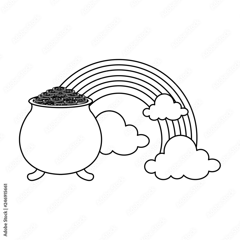 treasure cauldron with rainbow treasure cauldron with rainbow