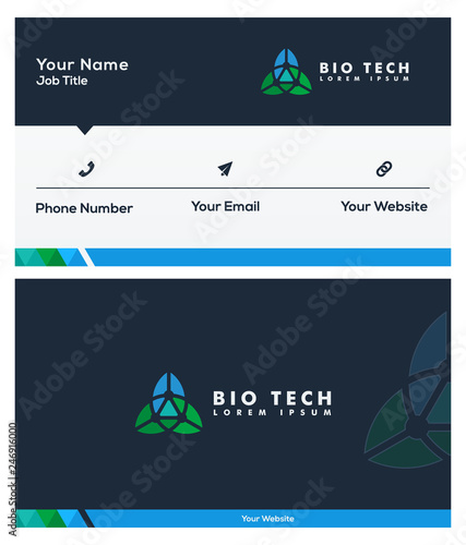 Bio Tchnology Logo DesignAbstract, Business card design template - vector Illustration 