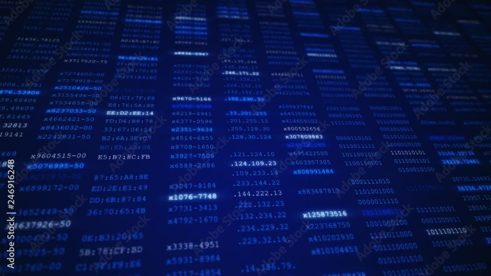 Display Database of Internet Technology Concept Loop Display Database of Internet Technology Concept Loop