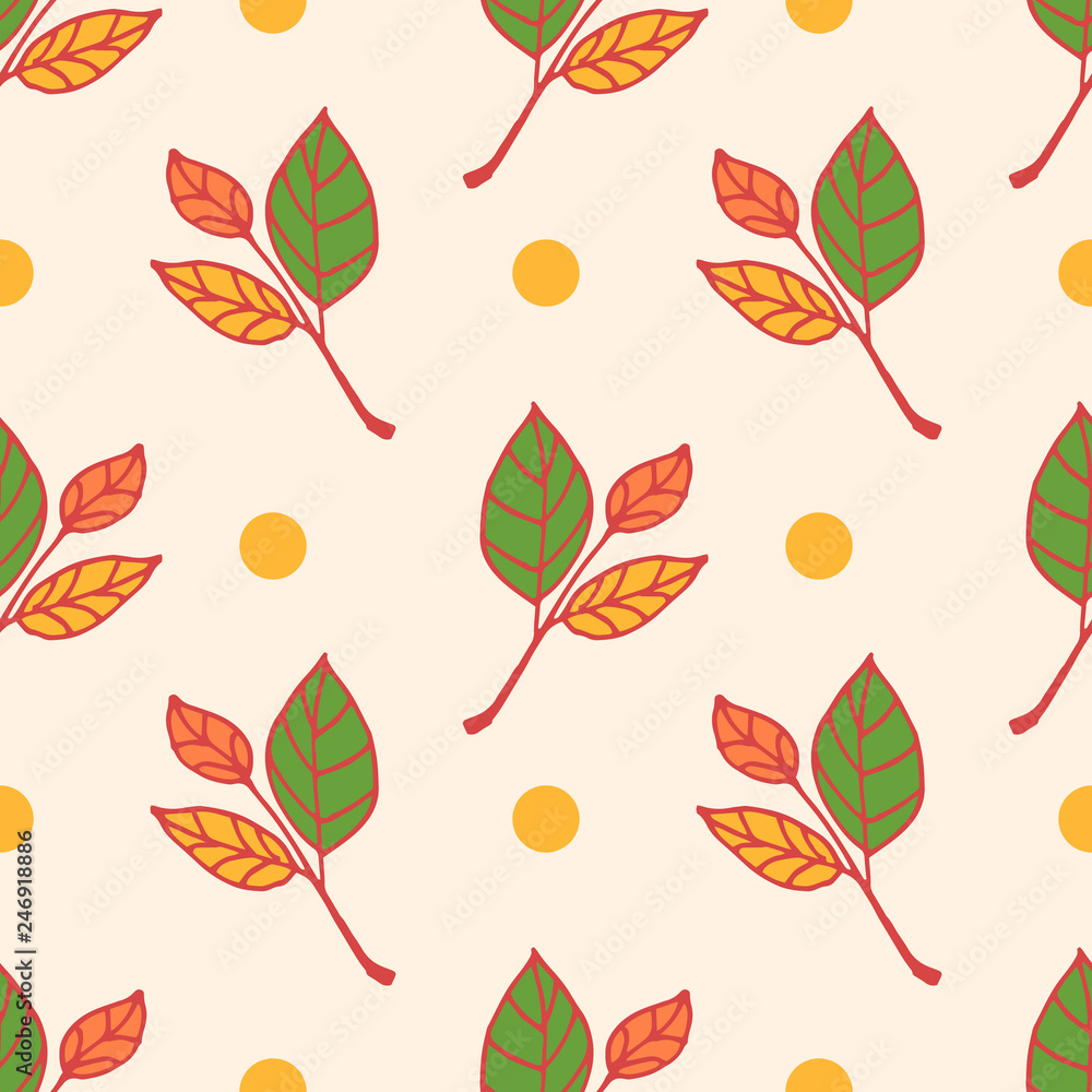Obraz premium spring floral seamless pattern illustration vector