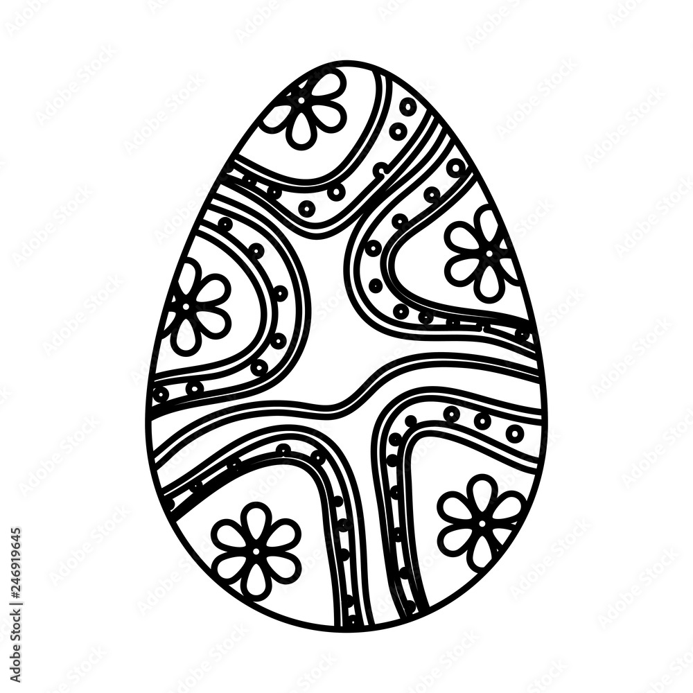 egg painted happy easter with flowers egg painted happy easter with flowers