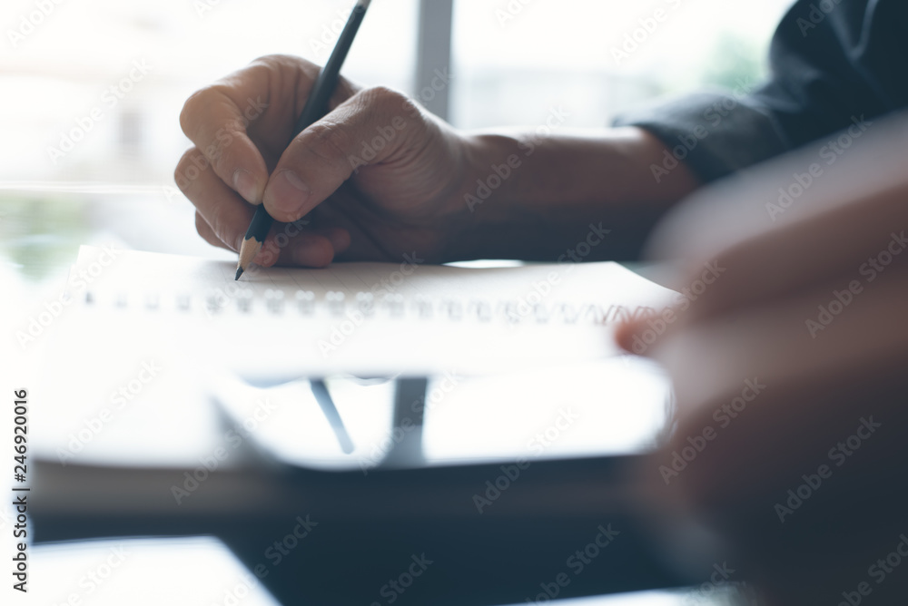 Fototapeta premium Man writing