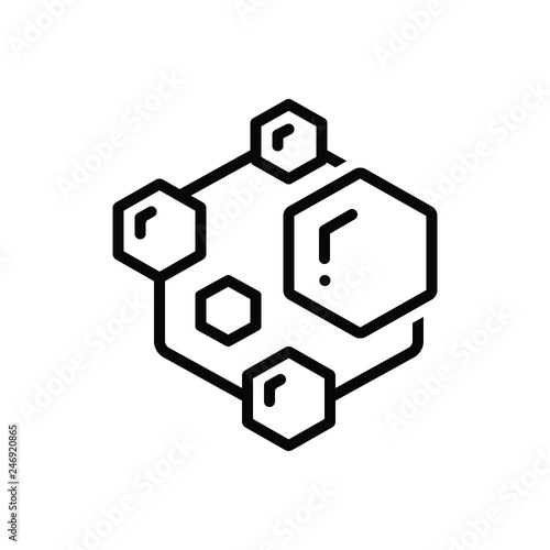 Black line icon for modularity 