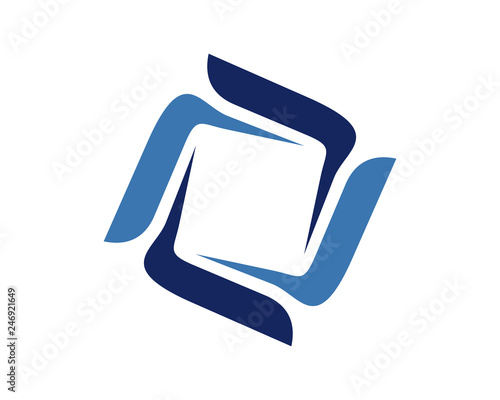 L letter rotation logo template 1