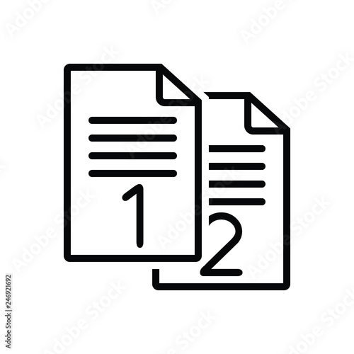Black line icon for pagenumber count 
