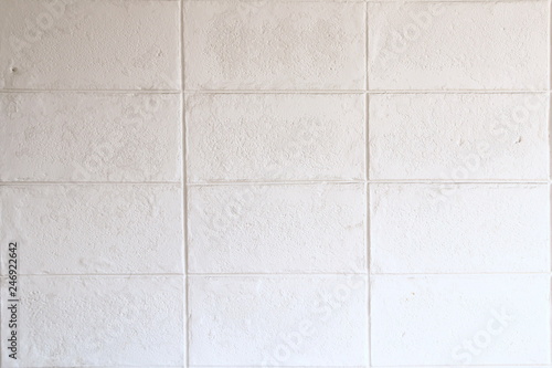 Wallpaper Mural White Painted Concrete Block Wall Textures, Backgrounds Torontodigital.ca