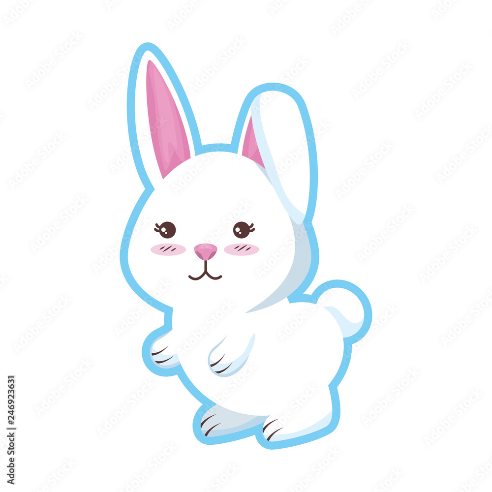 Obraz premium cute rabbit character icon